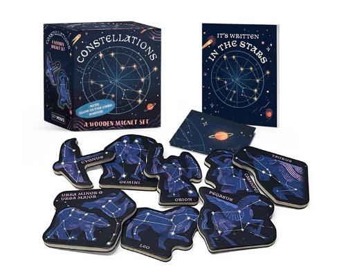 Constellations: A Wooden Magnet Set: With glow-in-the dark poster! (Multiple items)