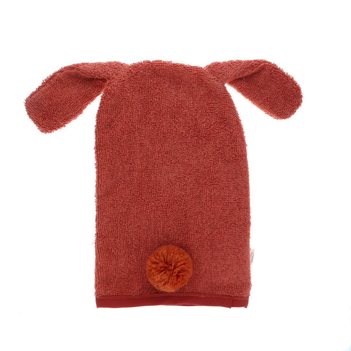 Gant de toilette éponge lapin Terracotta Amande