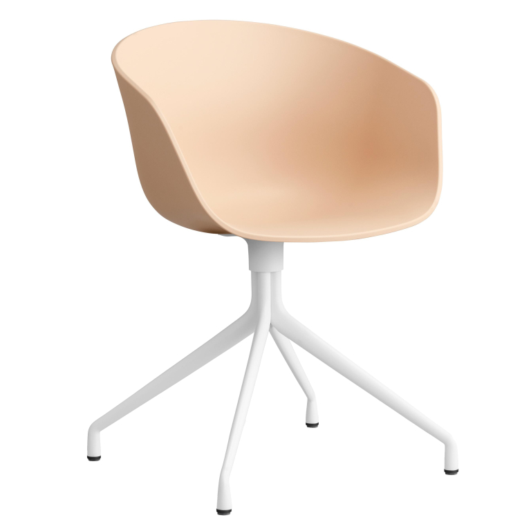 Hay AAC20 stoel wit onderstel Pale Peach