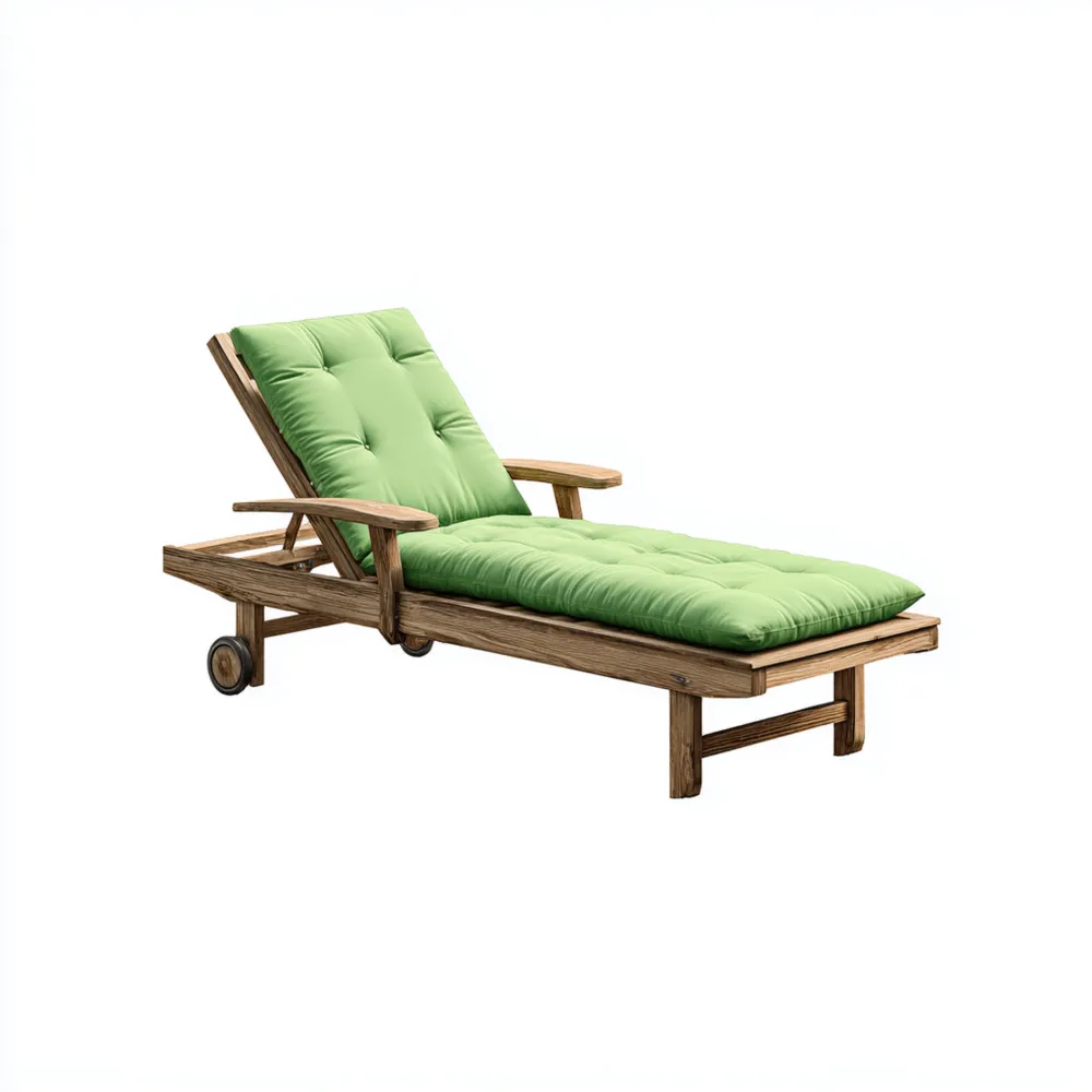 Verstellbare Gartenliege Holz 200x75x35 cm – Grün