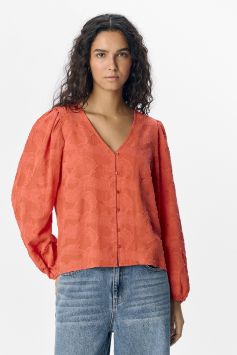 Object oranje dames blouse