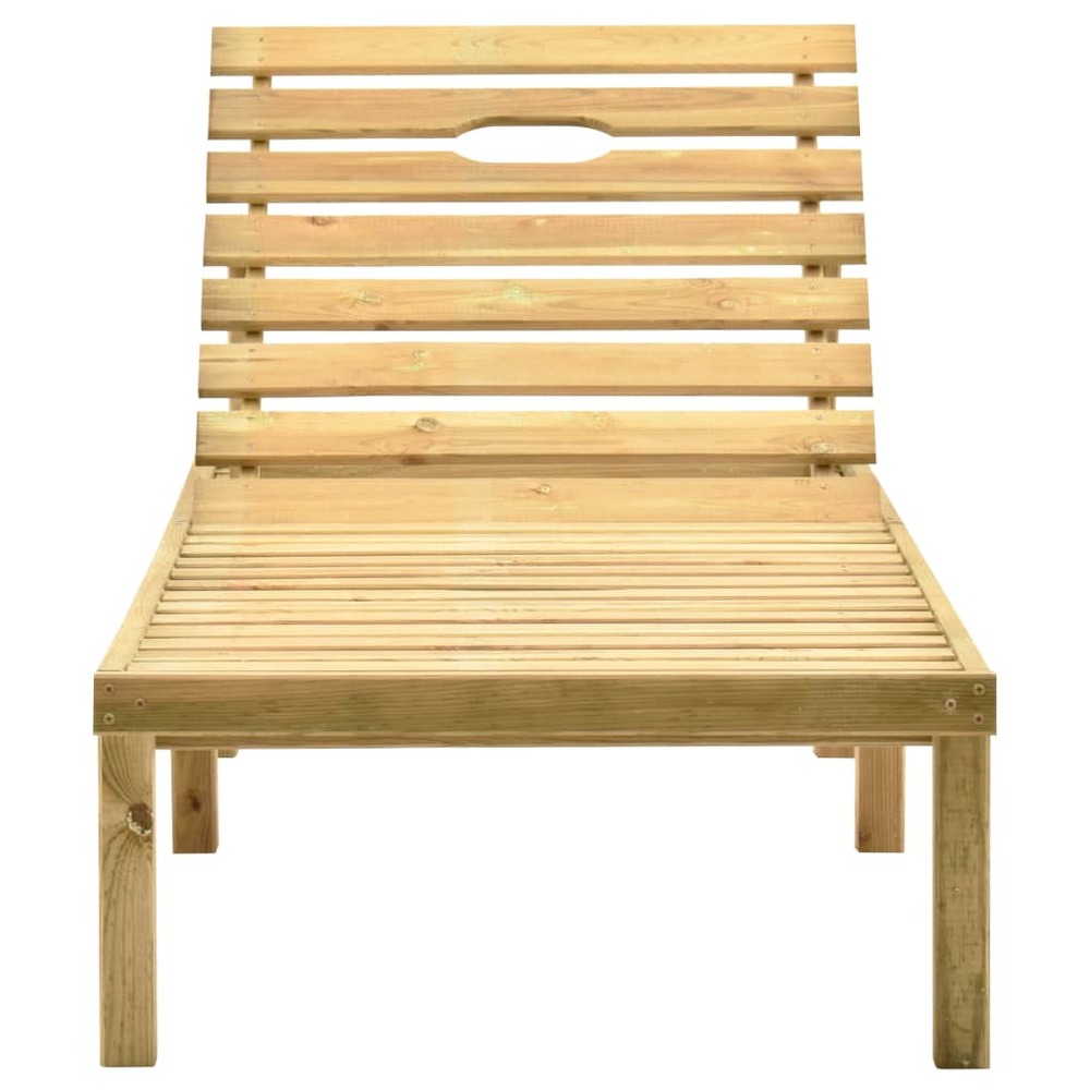 Transat chaise longue bain de soleil lit de jardin terrasse meuble d'extérieur avec table et coussin pin imprégné