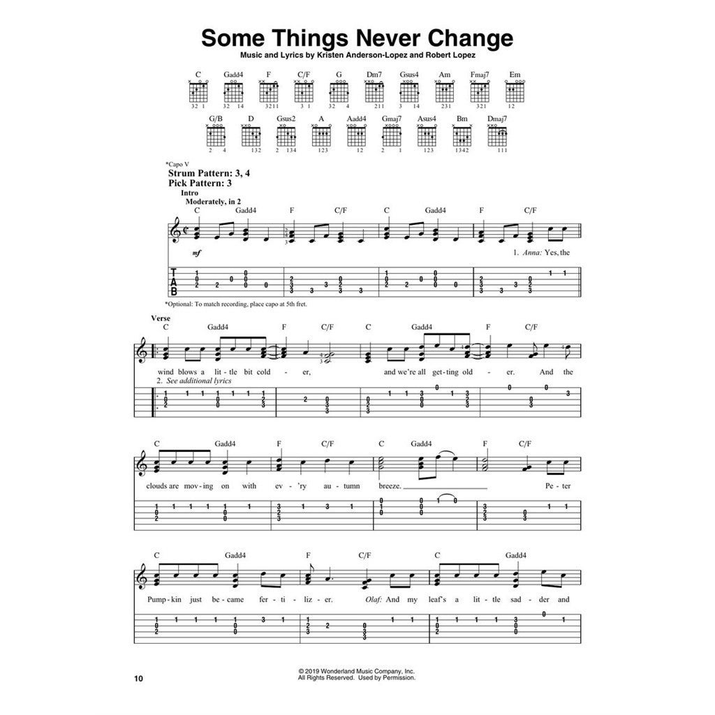 Hal Leonard Frozen 2 songboek voor gitaar
