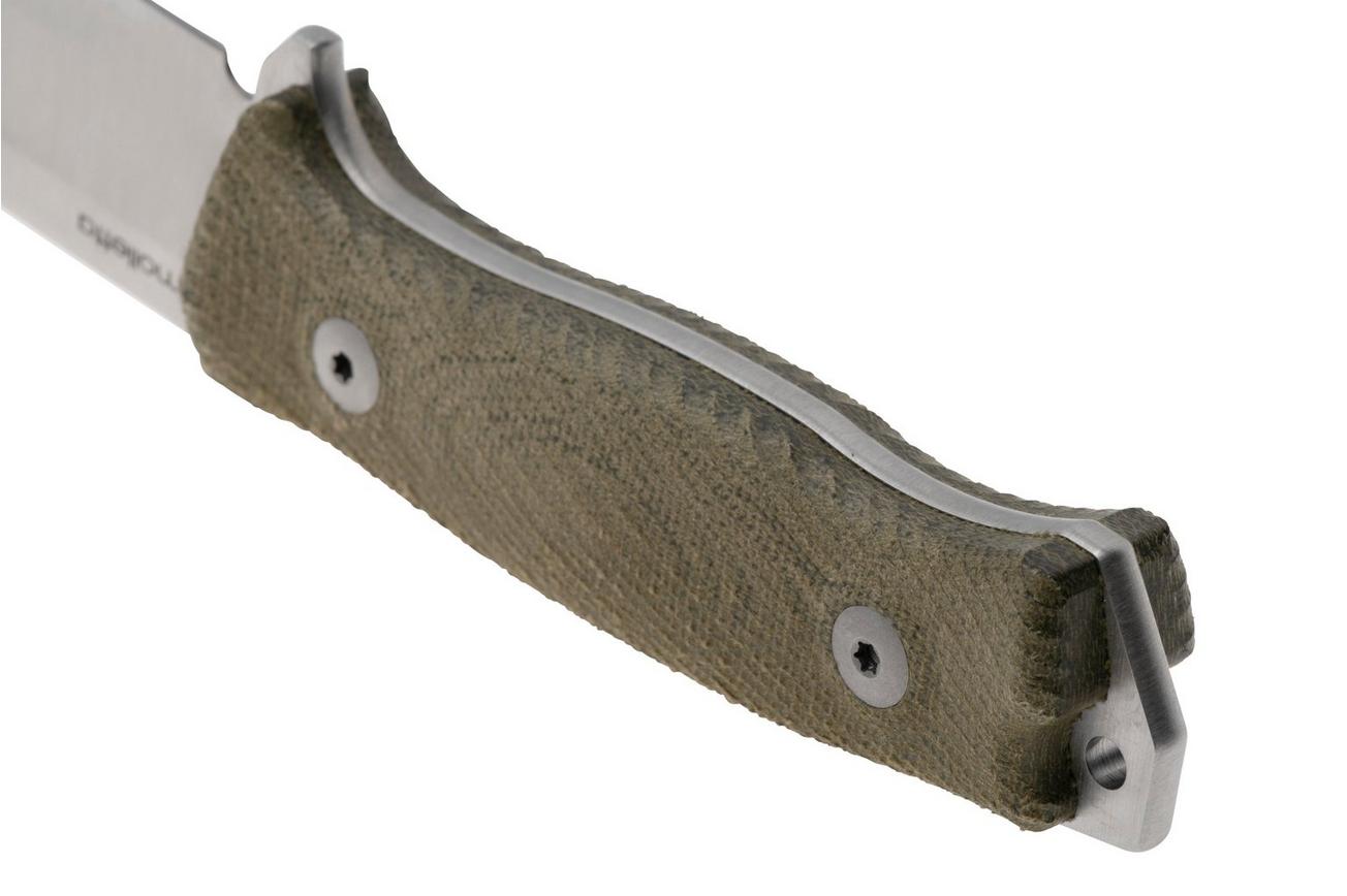 LionSteel M5 Sleipner Green Canvas Micarta survivalmes