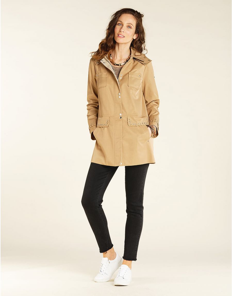 Parka beige déperlante