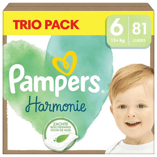 Pampers Harmonie Trio Pack Luiers Maat 6 15+ KG 81 stuks