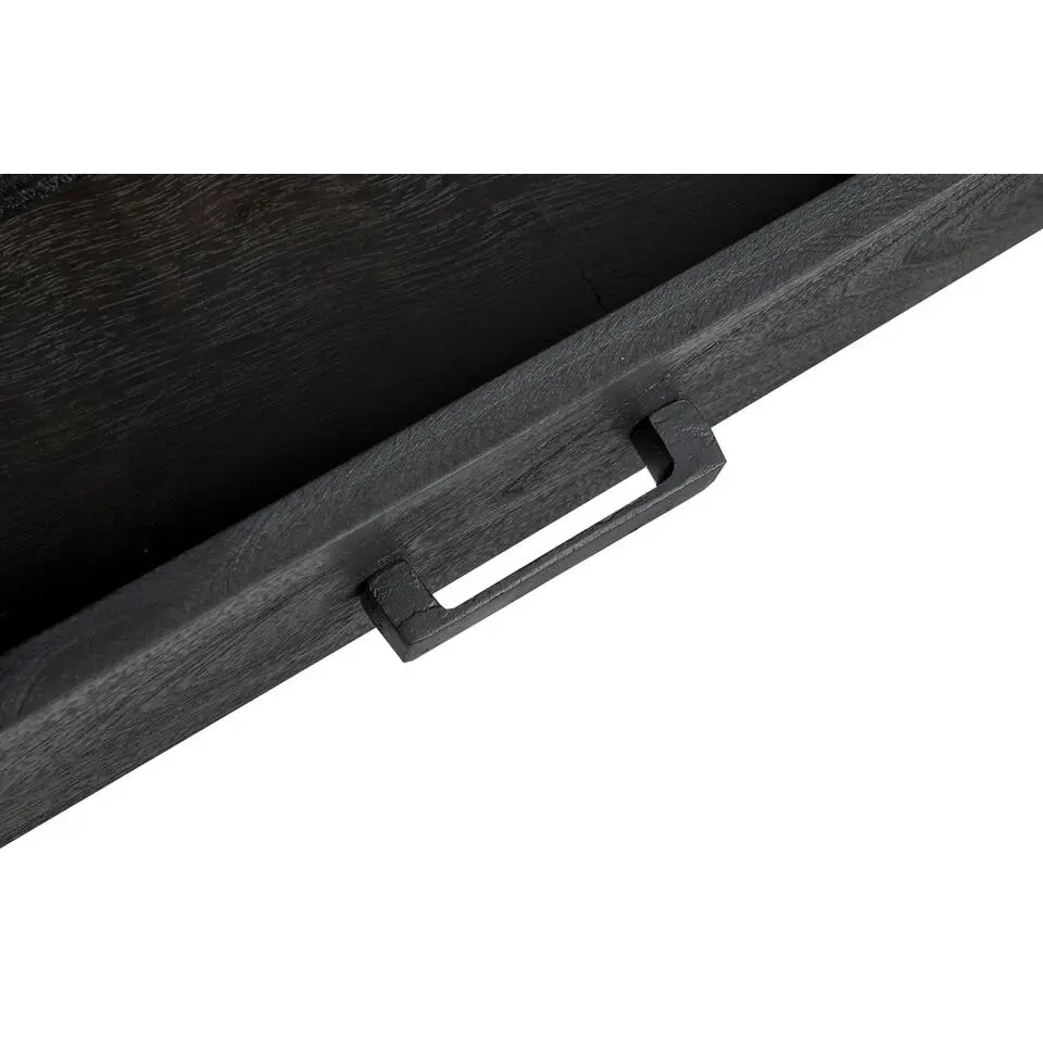 Dressoir Zwart Mangohout - 180x43x80cm - Norris