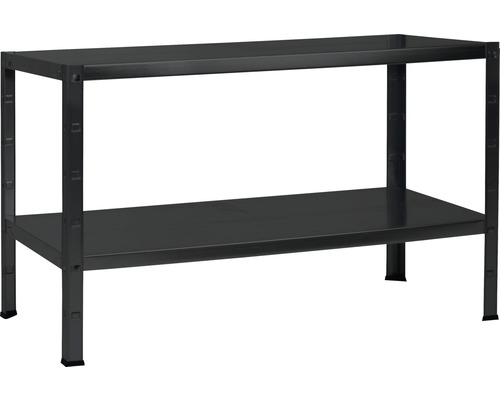 Schulte modulaire stellingkast, zwart structuur, 43x100x35 cm, 2 legplanken, draagvermogen 130 kg