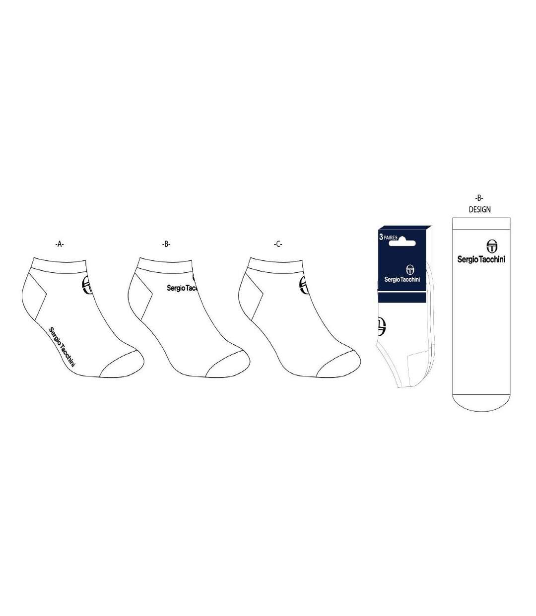Chaussettes Femme SNEAKER SERGIO TACCHINI Lot de 12 Pack de 12 Paires 4047