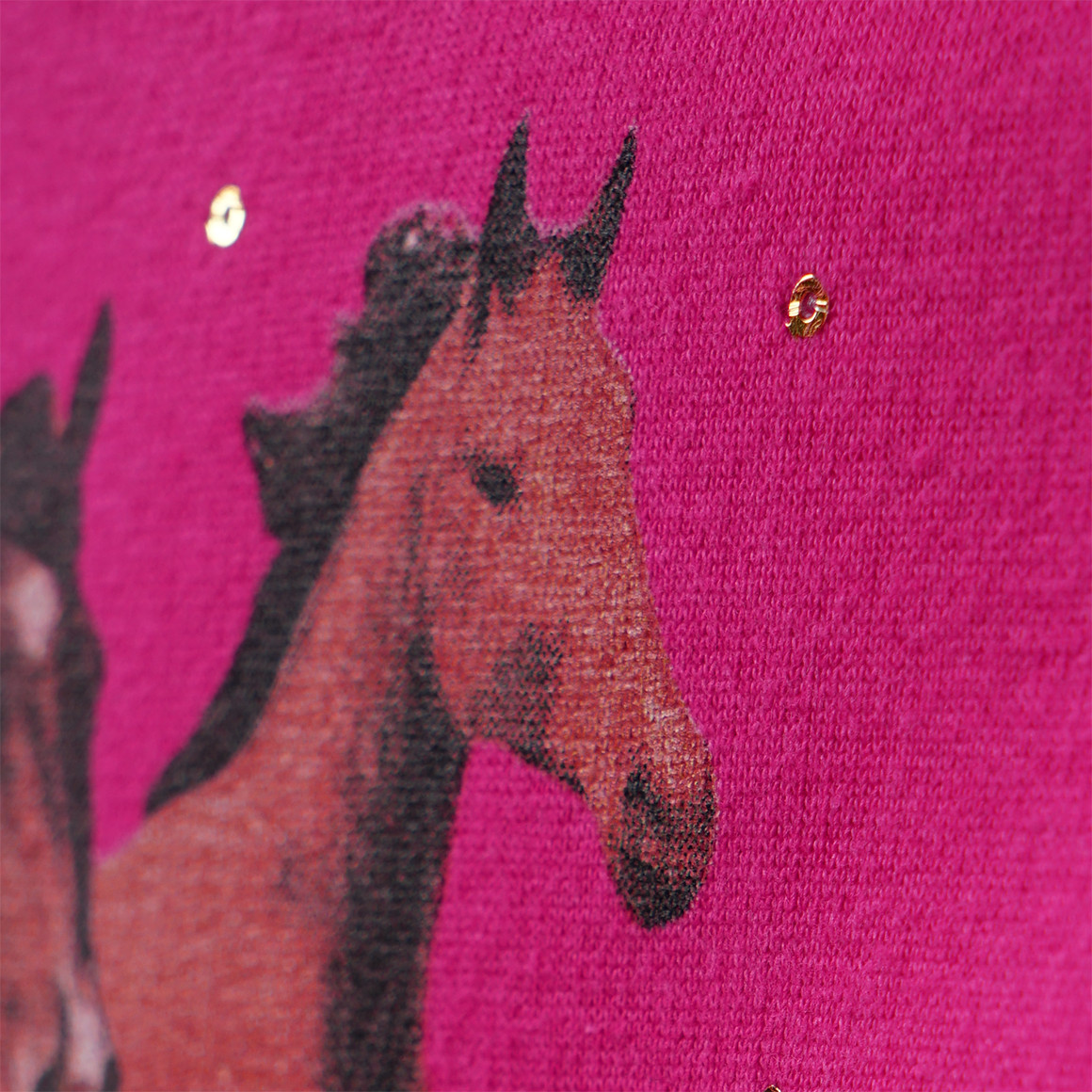 Yigga Mädchen Hoodie mit Pferde-Motiv pink