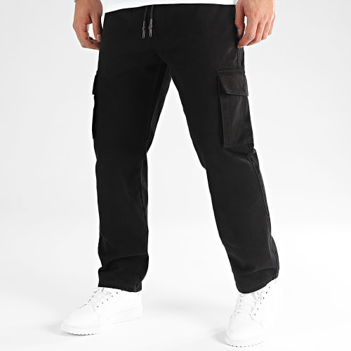 Pantalon Cargo Large Avec Poches 2932 Noir