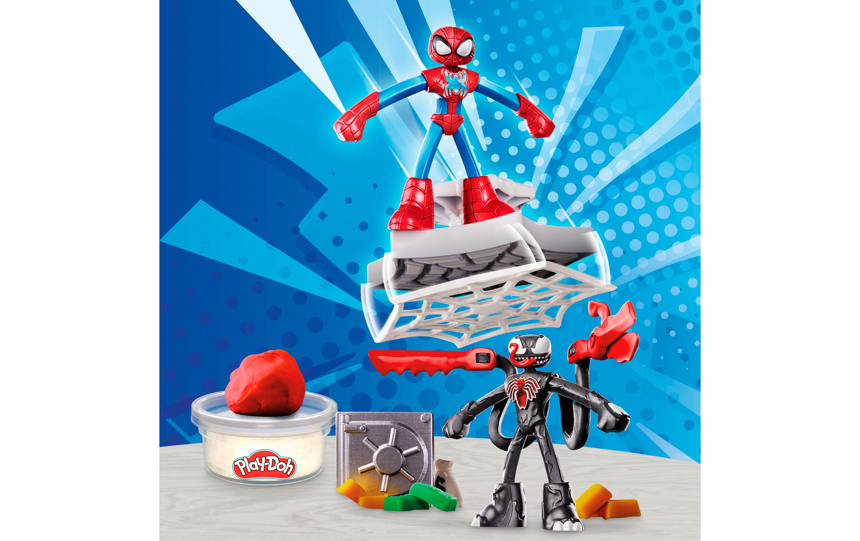 Knetspielzeug Marvel Spider-Man: Netz-Action KnetsetSpielset mit Actionfiguren, Knete und Accessoires