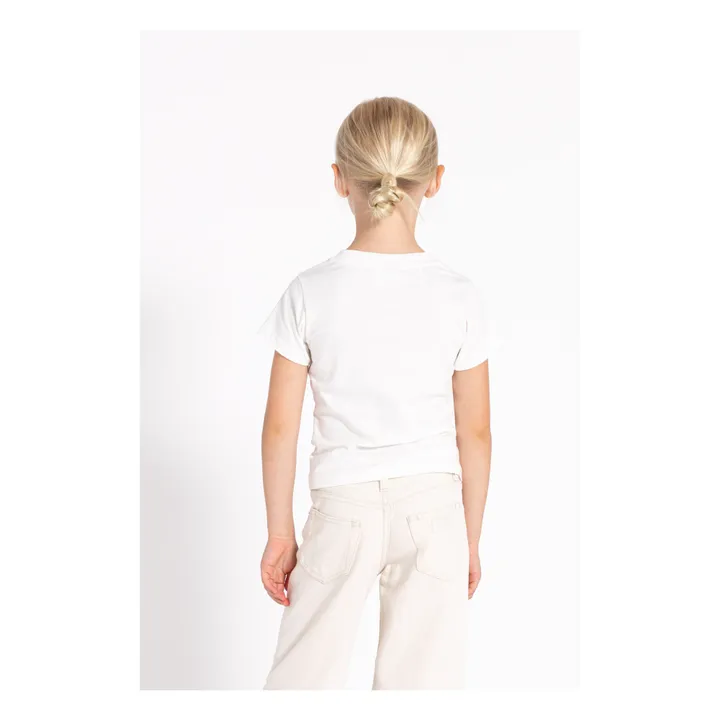 Finger in the nose T-shirt Kelly Flower | Blanc