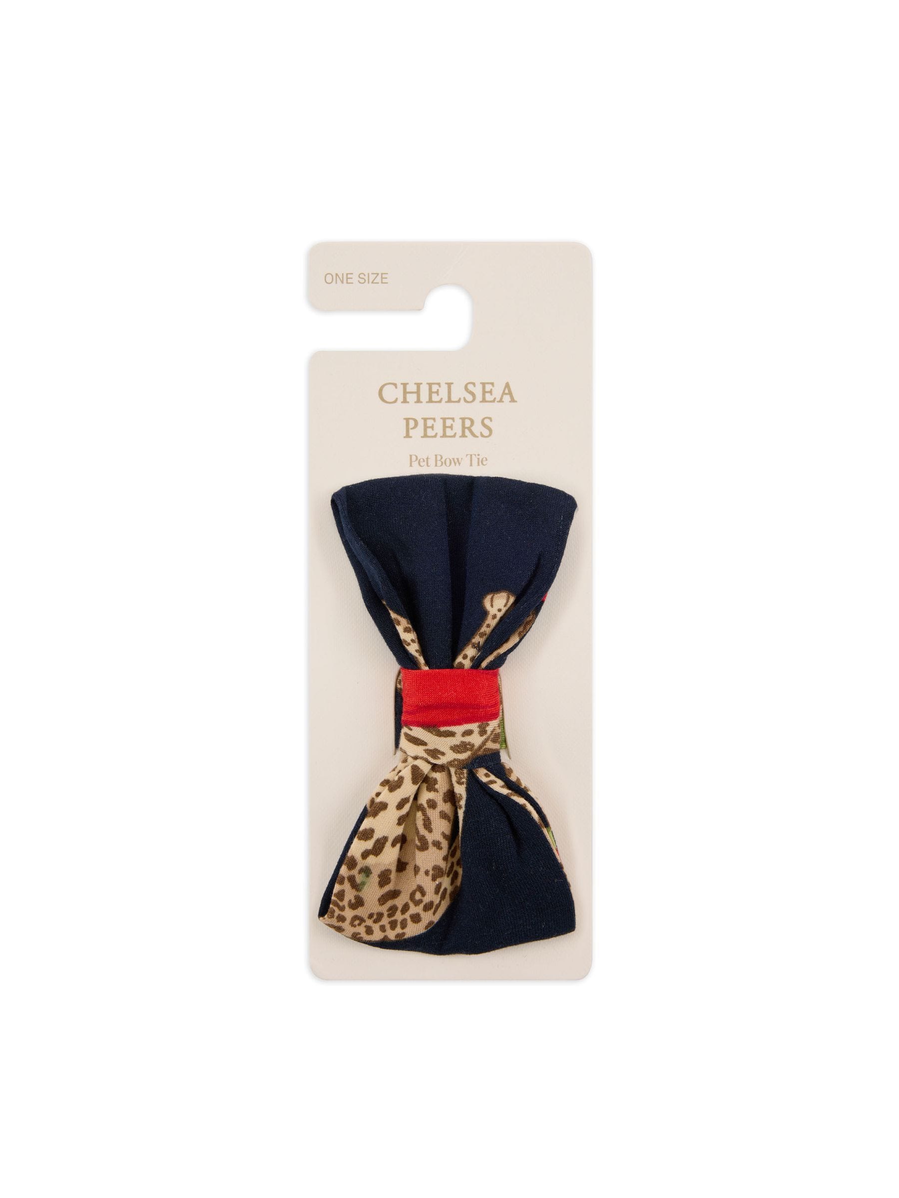 Chelsea Peers Pets Christmas Leopard Print Bow Tie