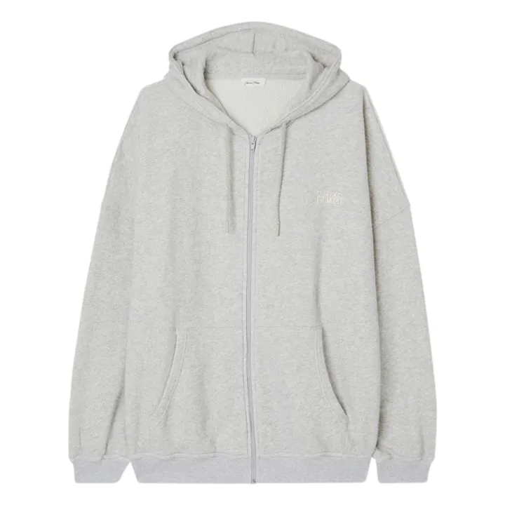 American Vintage Hoodie Zippé Kodytown | Gris chiné