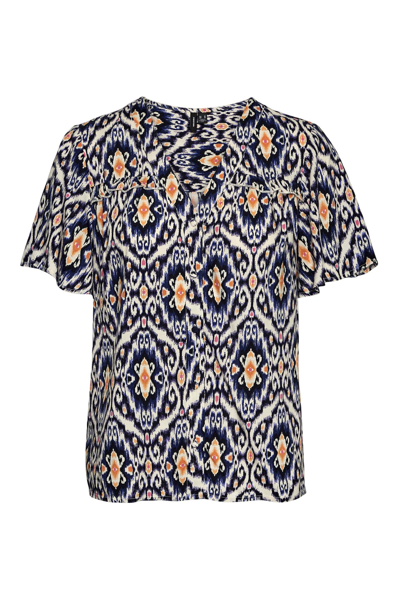 Blusa de manga curta - Azul marinho