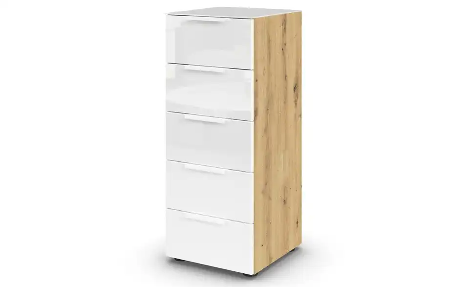 Kommode 40 cm Weiß Weiß, Eiche Artisan (Nachbildung)