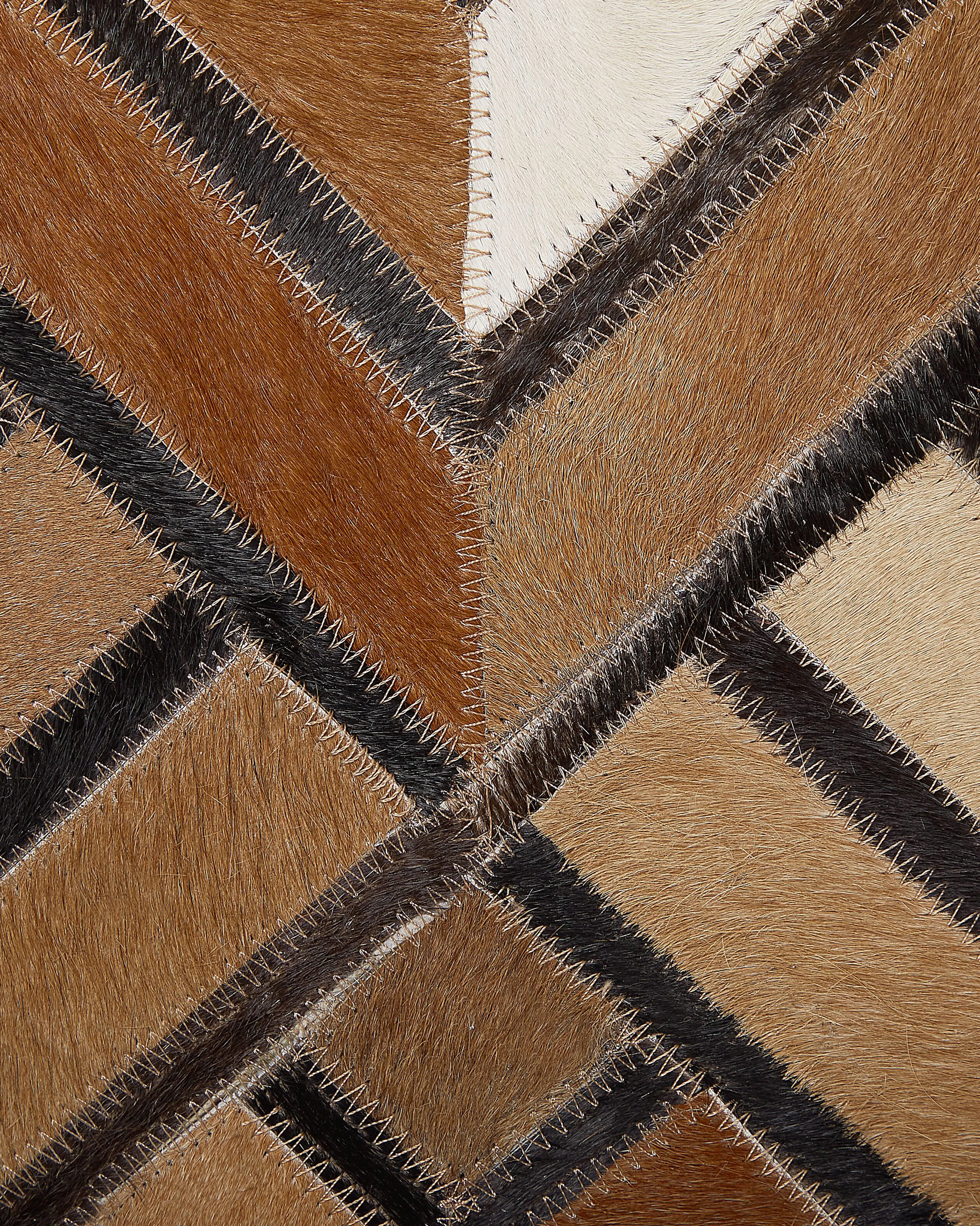 Vloerkleed TEKIR Bruin 160 x 230 cm Leer