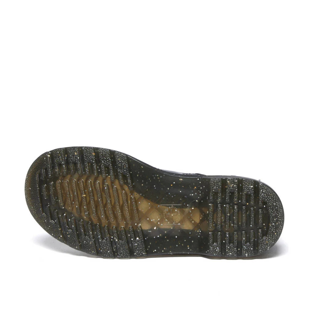 Dr. Martens 1460 Glitter J Kleuter/Tiener lak veterboots zwart/zilver