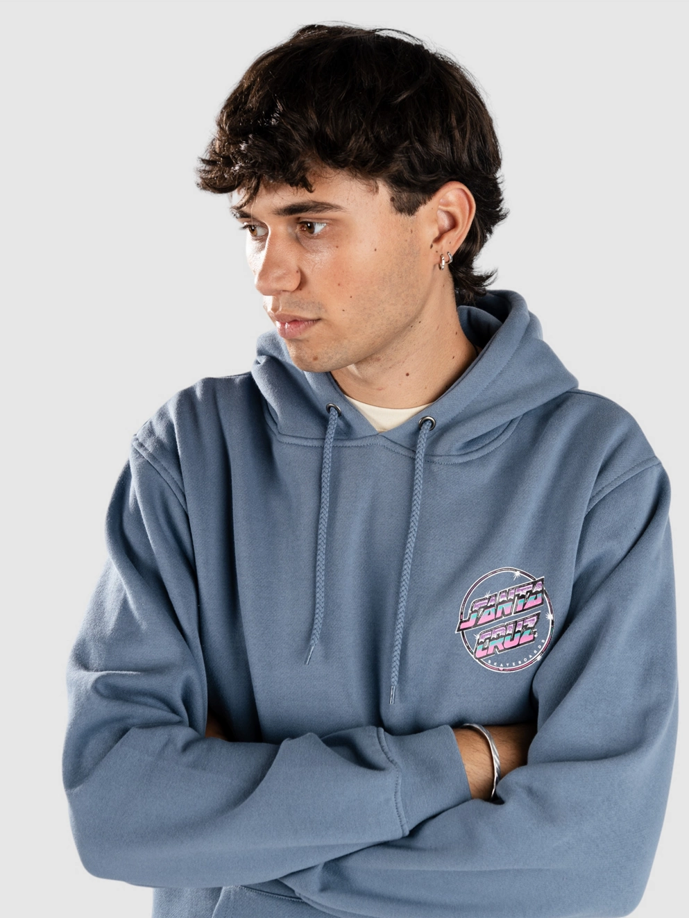 Santa Cruz Chrome Space Dot Hoodie dusty blue