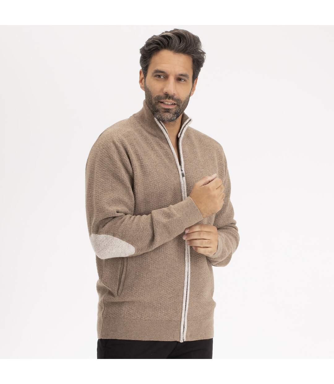 Pull manches longues col camionneur laine merinos LARIO