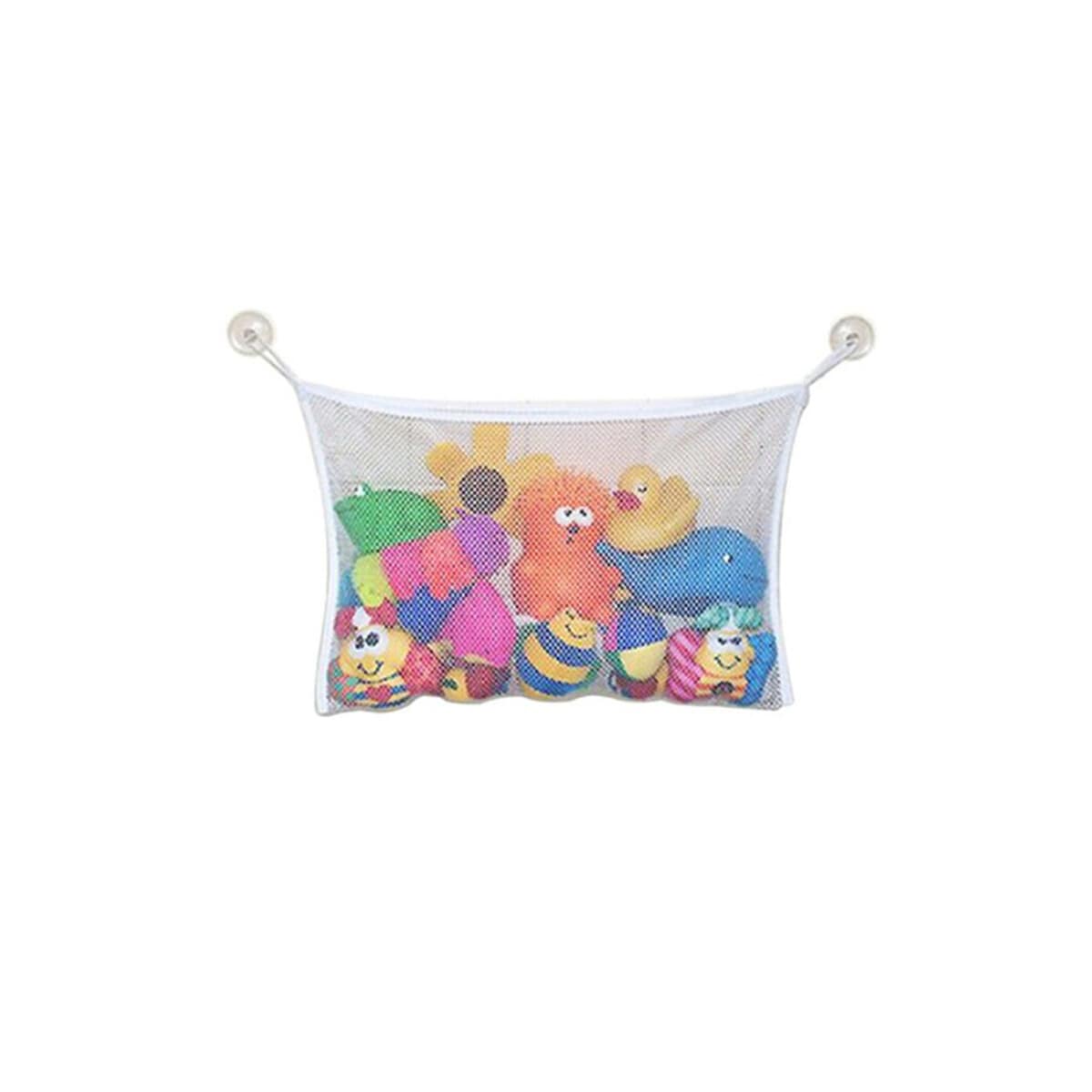 Oppbevaringsnett med sugekopper 34x45 cm Hvit