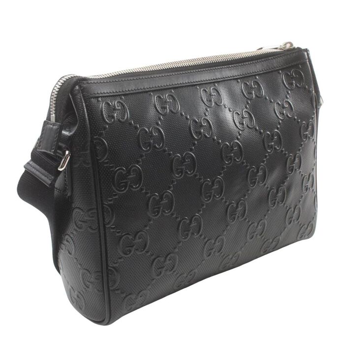 Gucci Vintage Gucci Messenger Bag Black