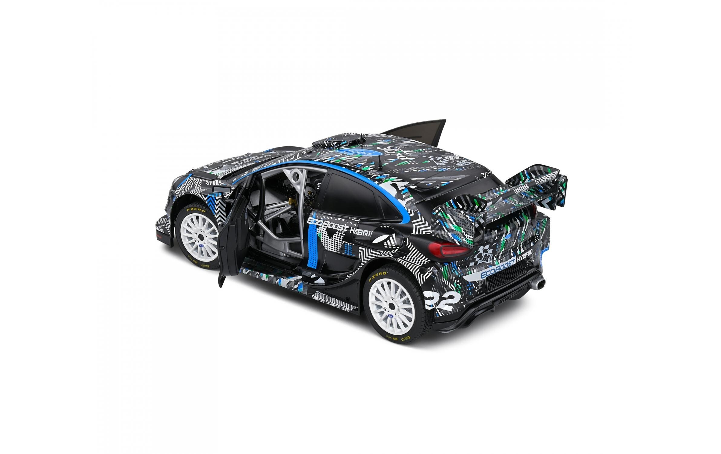 Rennwagen Ford Puma WRC Schwarz, 1:18Detailgetreues Modellauto für Sammler im Massstab 1:18