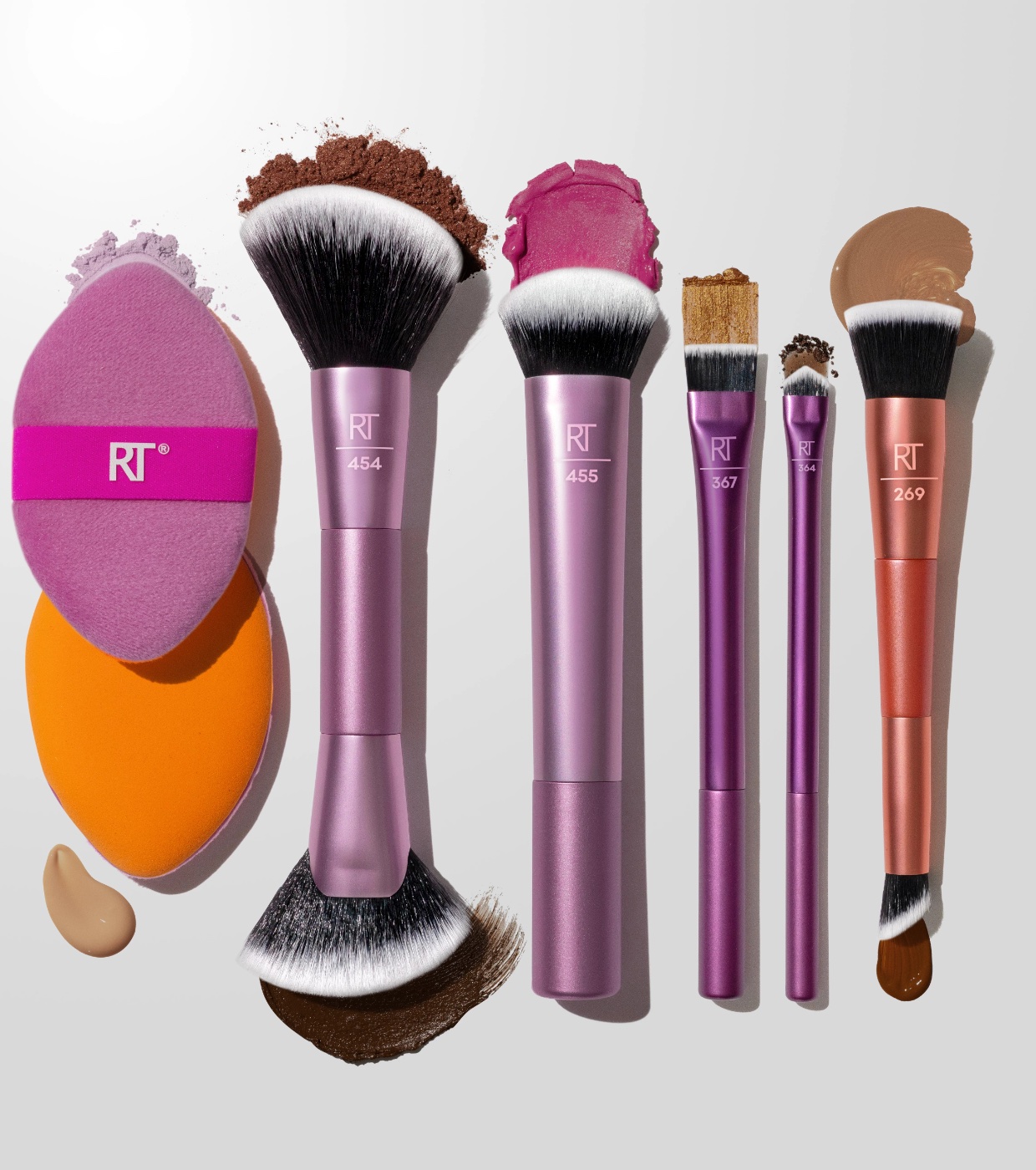 Real Techniques - Conjunto de pincéis para olhos e rosto Big Blends Energy