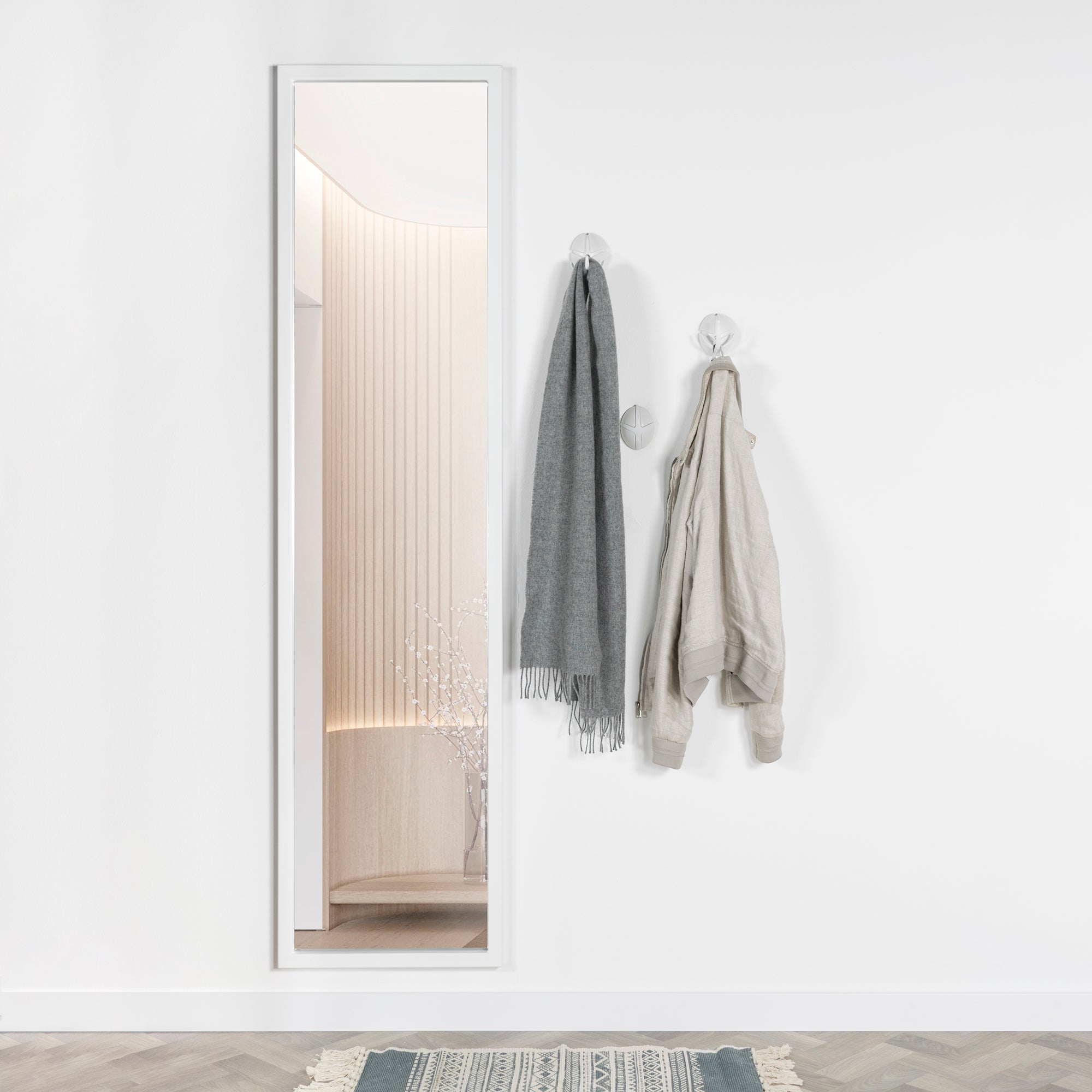 Spinder Design Senza Spiegel H 185 x B 46 cm - Wit
