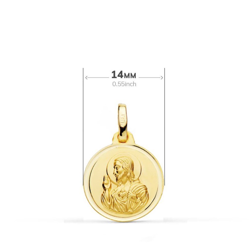 Collier - Médaille Scapulaire Or Jaune - Chaîne Dorée