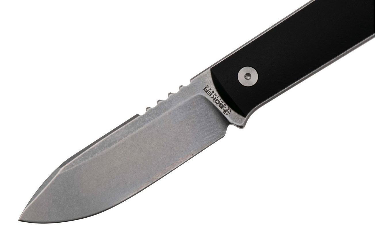 Böker BFF Packlite 120749 Black Richlite, vaststaand mes, Lucas Burnley Design