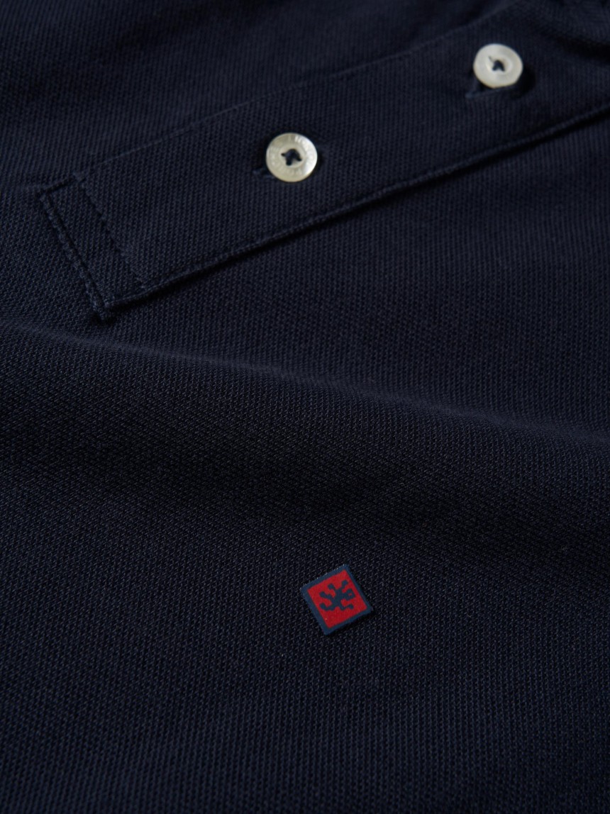 Polo piqué slim fit manga comprida