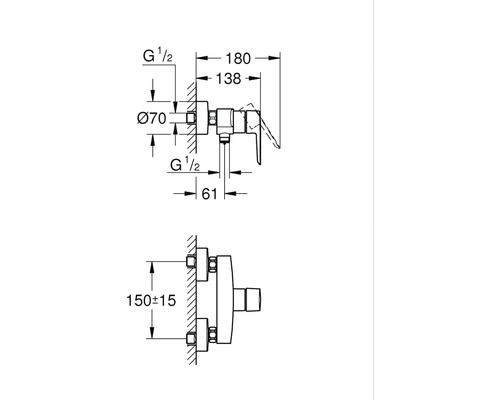 Grohe Quickfix douchekraan START 2021 chroom 32279002