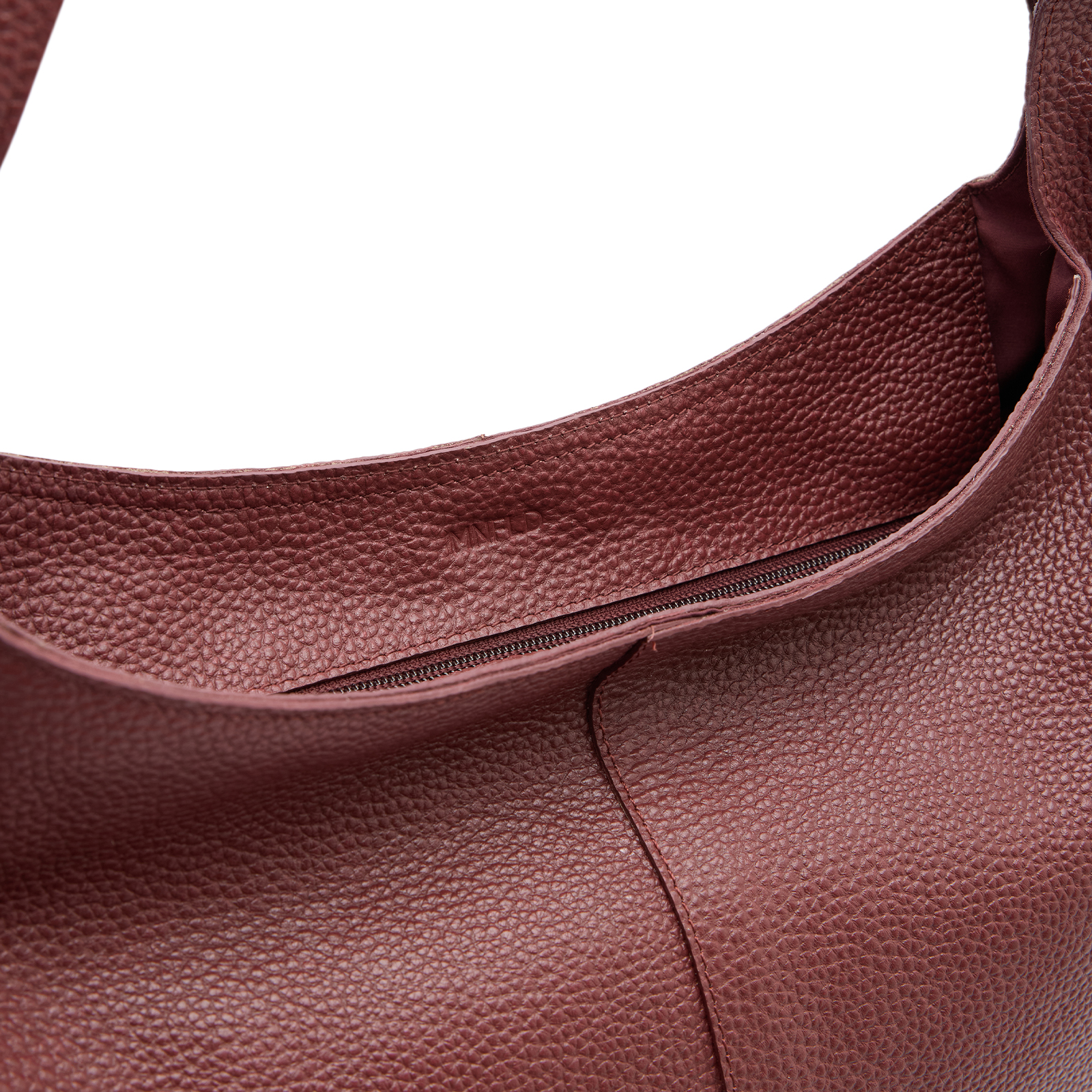 Rode leren shopper