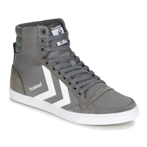 hummel - SLIMMER STADIL HIGH - Gris / Blanc