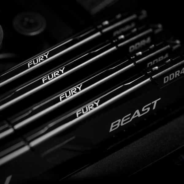 Memória RAM Kingston 16GB Fury Beast 2x8GB 3600MHz DDR4 CL17 Preto - KF436C17BBK2/16
