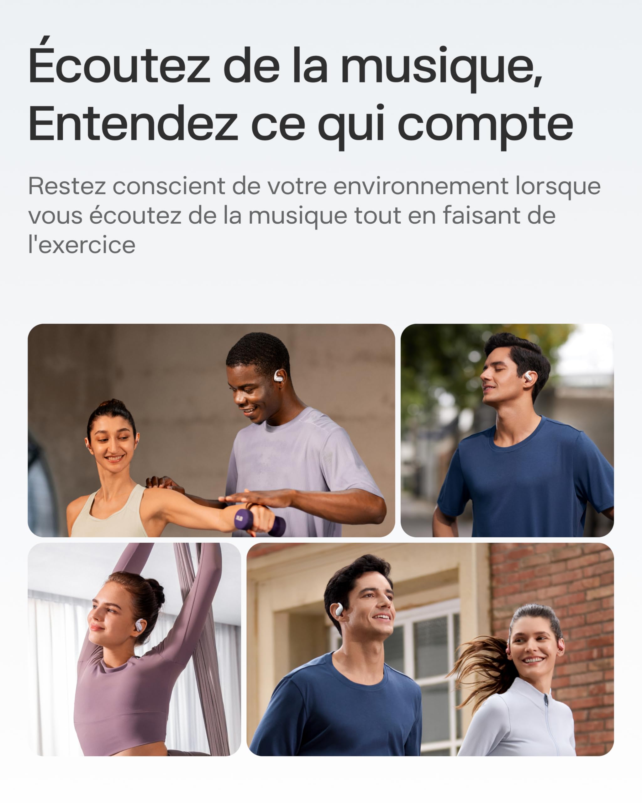 SHOKZ Écouteurs à Oreilles Libres OpenFit Air, Casque Bluetooth sans Fil avec Microphone, écouteurs avec Crochet d’oreille Air, Charge Rapide, 28 h d’autonomie, étanchéité IP54 pour Le Sport – Rose
