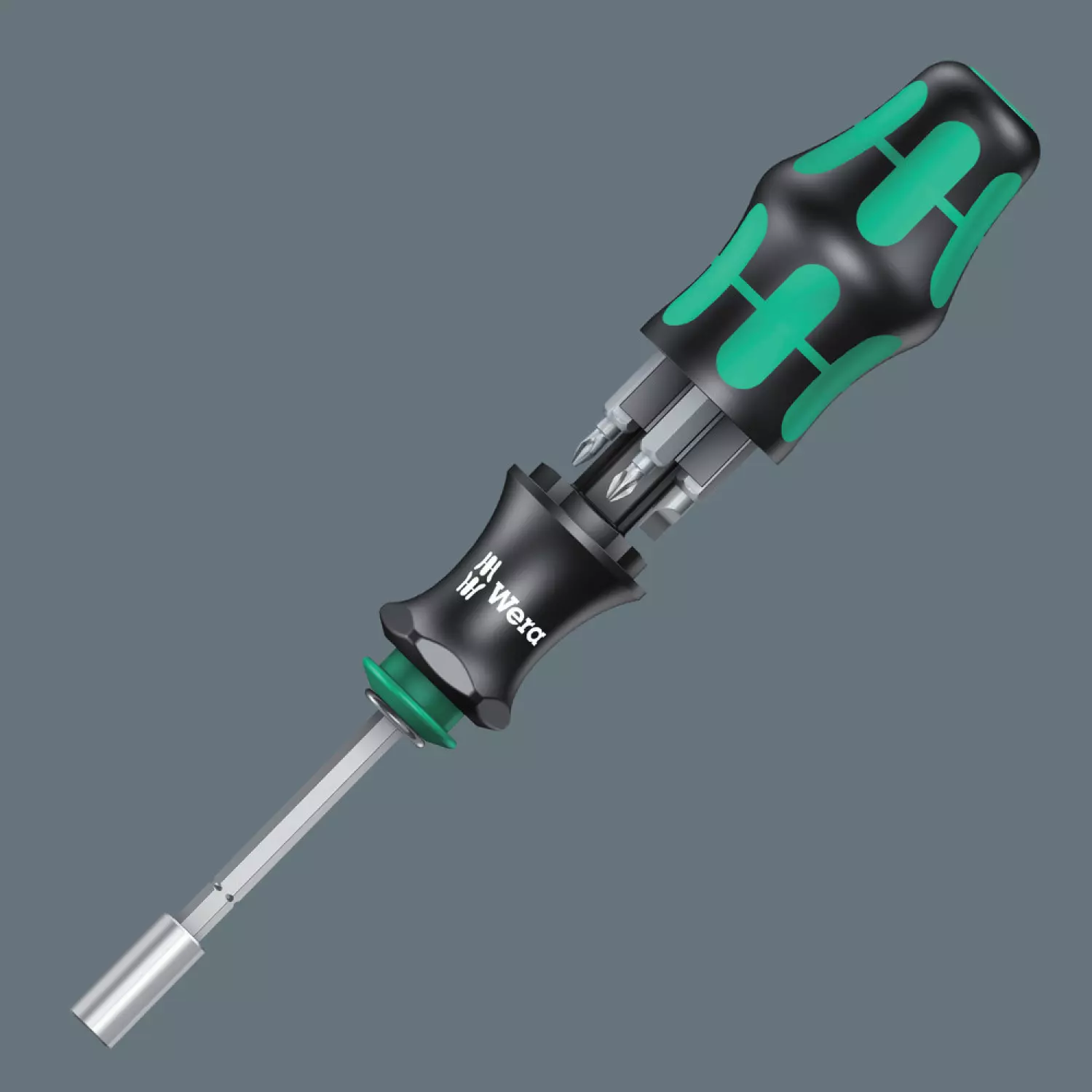 Wera 05073240001 Kraftform Kompact 28 SB 7-delige Handbithouder met bitmagazijn