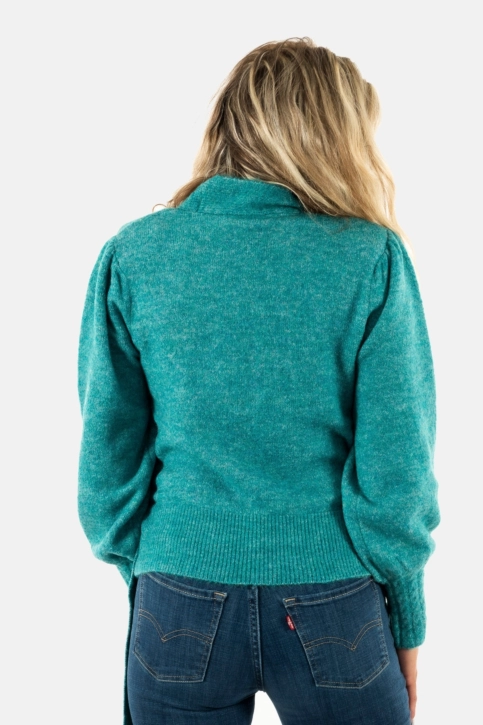 gilets cardigans ichi olene 185424 cadmium green