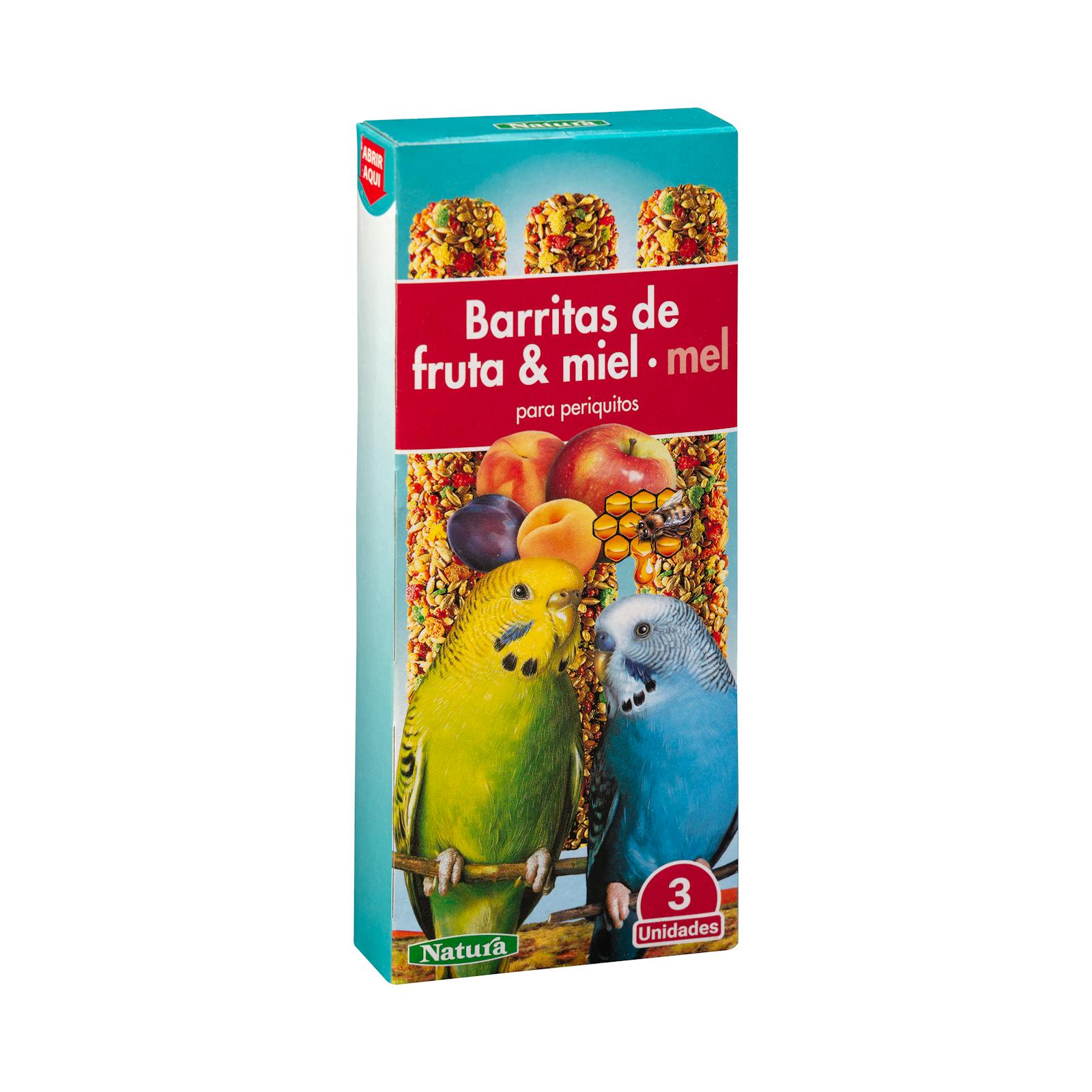 Barres de fruits et de miel Natura pour perruches