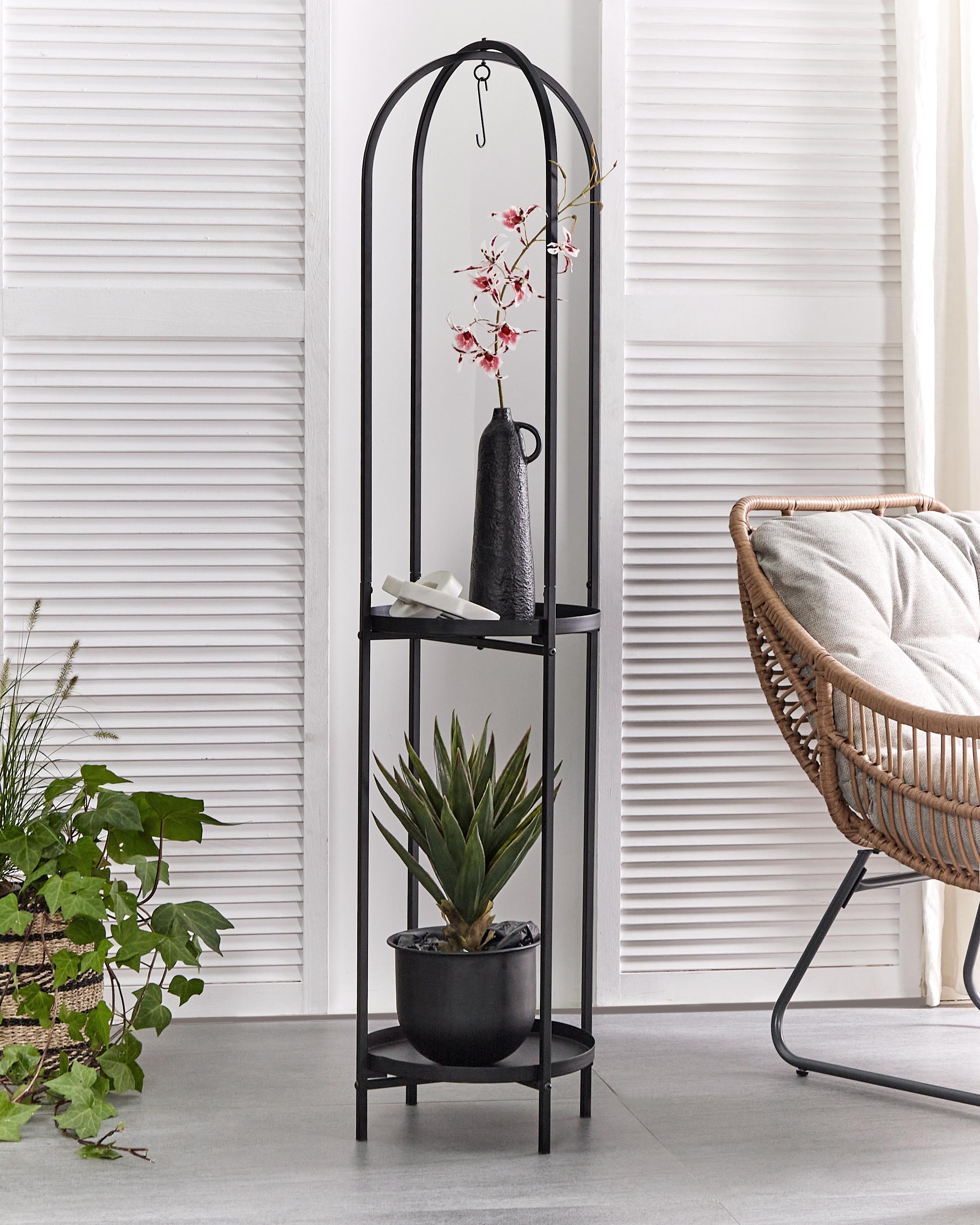 Plantenstandaard TAMARIX Metaal 35 cm Zwart