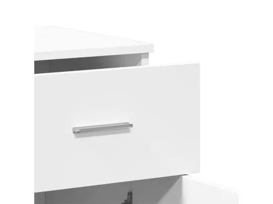 Buffets 2 pcs blanc 79x38x80 cm bois d’ingénierie