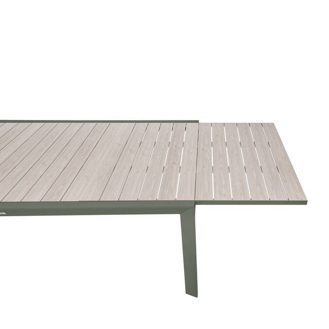 Table de jardin extensible rectangulaire EVASION Lin / Vert laurier