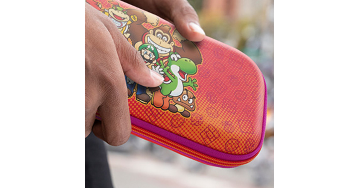 PowerADunne beschermhoes voor Nintendo Switch 2 - Mario en vrienden tas  (Zwart/geel)