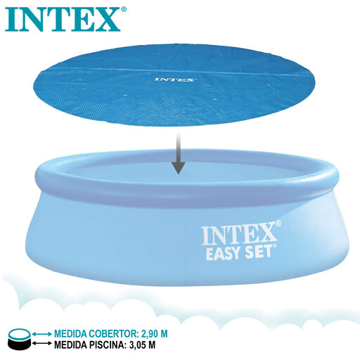 Cobertor Solar Intex Para Piscinas Easy Set O Metal Frame 305 Cm Diámetro