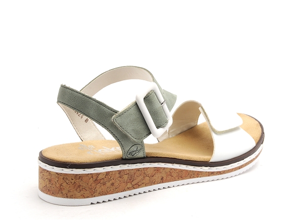 Rieker nu pieds plats femme v3660 blanc