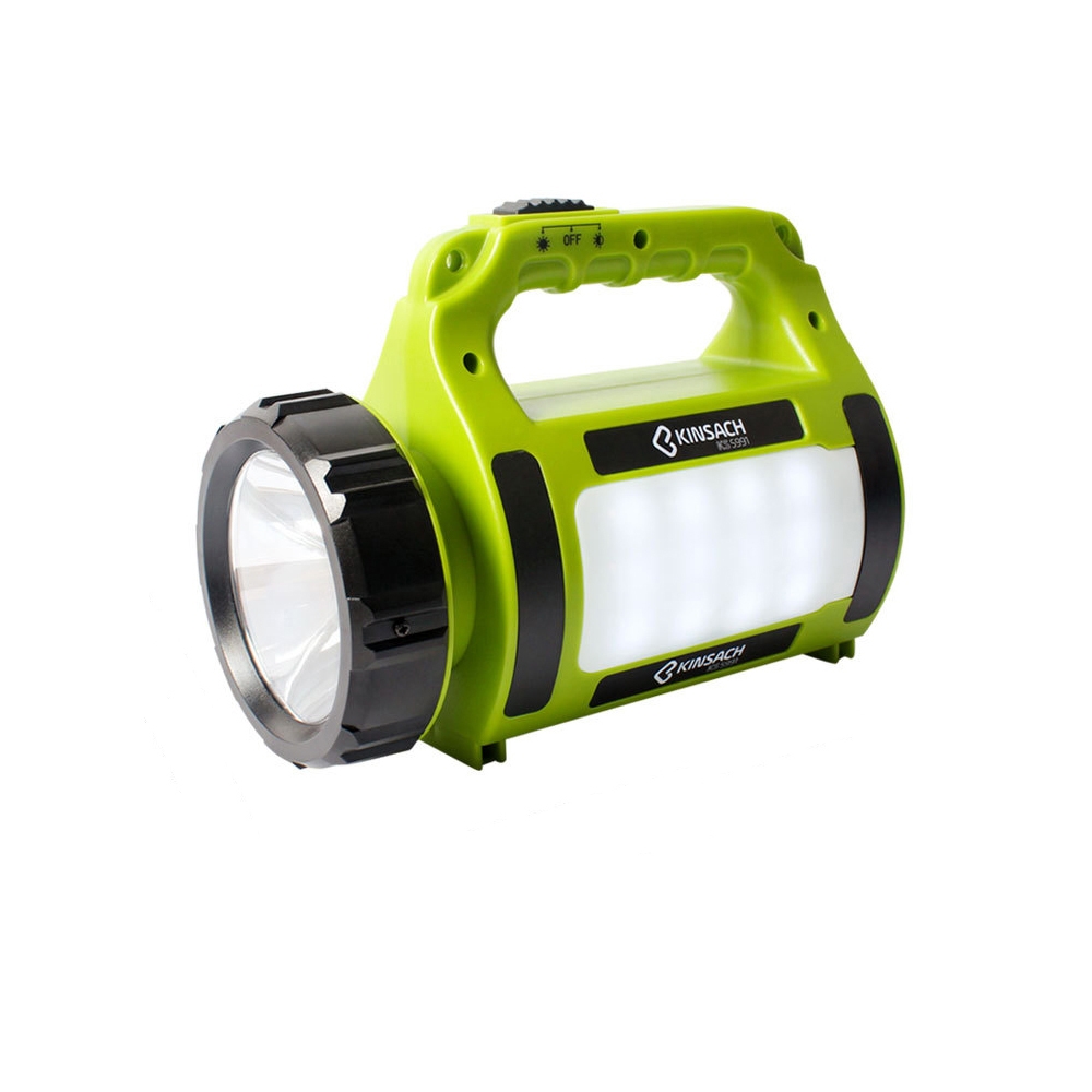 LED (350LM) Notfall Handscheinwerfer Camping Taschenlampe   USB Powerbank 2200mAh Spritzwasserfest (IPX4) - Grün