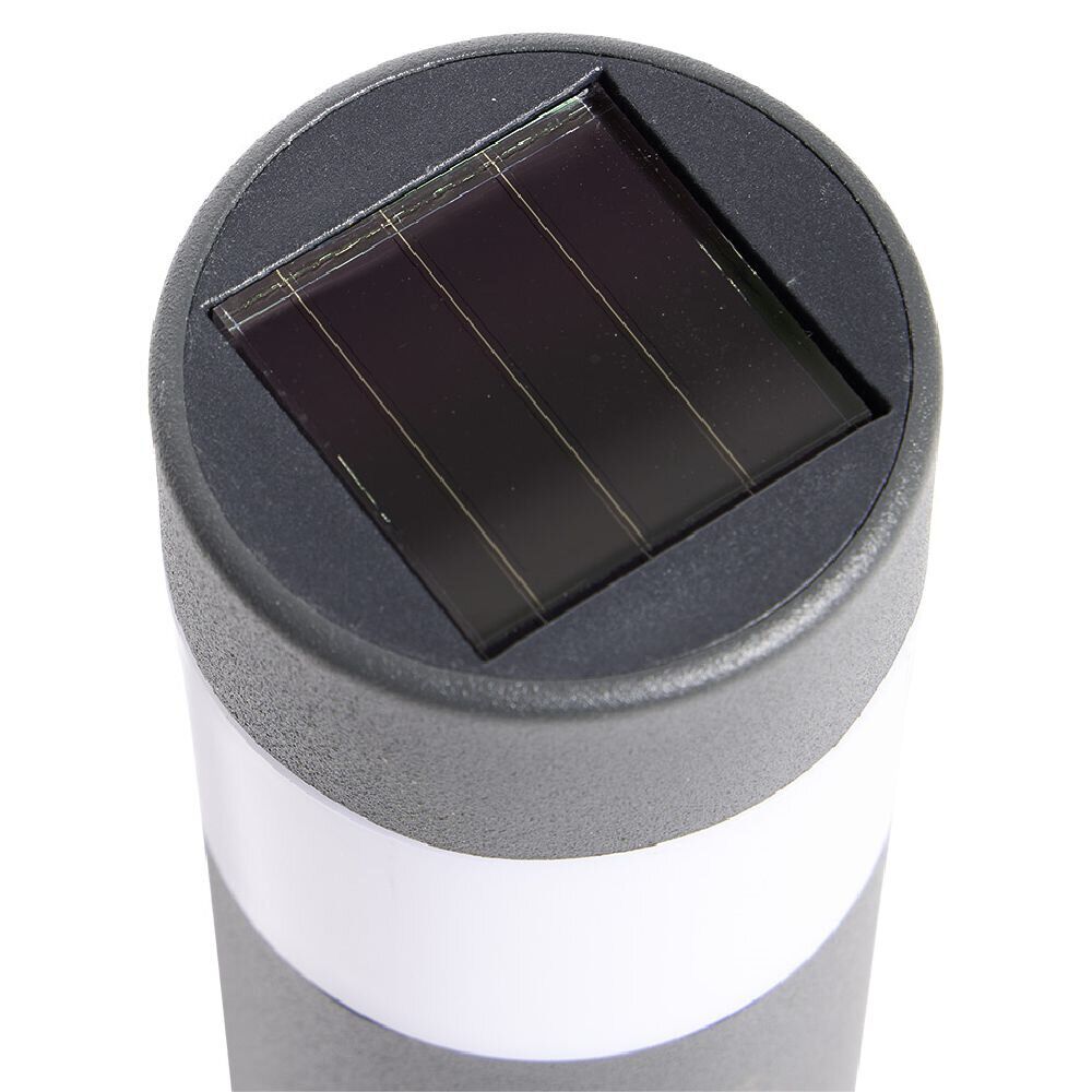 Borne solaire en métal LED blanc froid H30cm