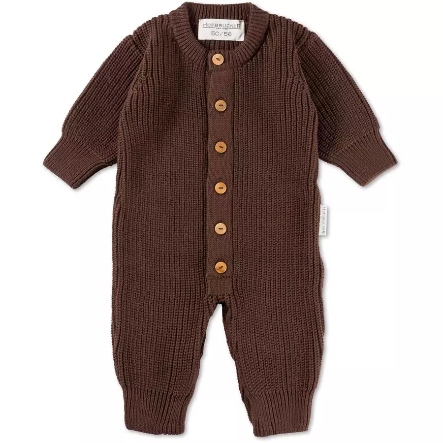 Hofbrucker Baby Strickoverall Leo Schokobraun